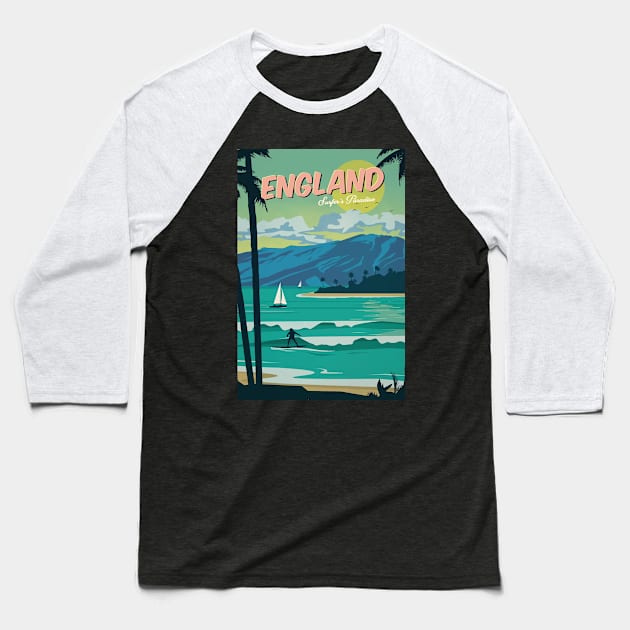 England surfer's paradise Baseball T-Shirt by NeedsFulfilled